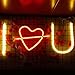 Neon Heart Signs Led Neon Lights up Sign Decorative Neon Wall Light for Girls Room (Lavender Cupid) (Red)
