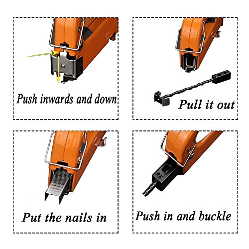 3-in-1 Staple Gun Kit - Hand Operated Stainless Steel Stapler Brad Nailer Gun with 600 Staples Attached