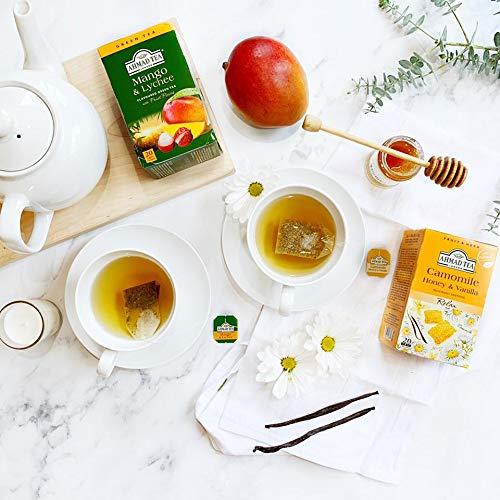 Ahmad Tea Lychee Grüner Tee mit MangoLychee-Geschmack, Mango, 40g (20 Teebeutel) – Bild 5