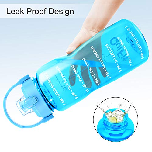 BuildLife Half Gallon Water Bottle No Straw 64 OZ BPA Free