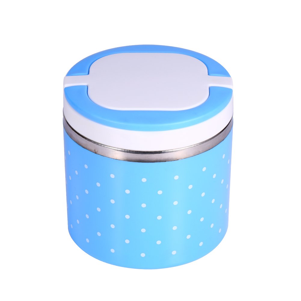 Brrnoo Stainless Steel Thermal Insulated Lunch Box, Blue, 620 ml