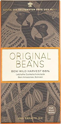 Original Beans, Beni Wild Harvest 66% Dark Chocolate bar