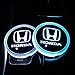 2pcs LED Car Cup Holder Lights for Honda, 7 Colors Changing USB Charging Mat Luminescent Cup Pad, LED Interior Atmosphere Lamp