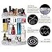 Cozihoma Acrylic Makeup Organizer Multi-Function Acrylic Carousel Makeup Holder Cosmetic Storage Fits for Lots of Cosmetics and Accessories (Rotate)