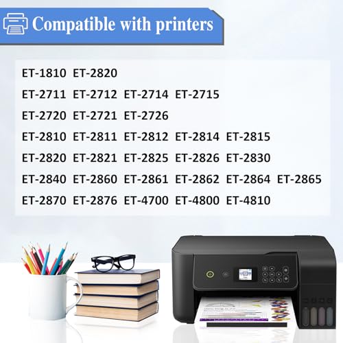 SHUOLEI 104 Encre Compatible with Epson 104 Bouteille d'encre Multipack pour ecocotank ET-1810 ET-2726 ET-2810 ET-2811 ET-2812 ET-2814 ET-2815 ET-2820 ET-2821 ET-28821 ET-288825 ET-2826 ET-4700 ET-4800 (Black×3)