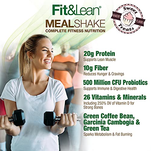 Fit & Lean Meal Shake Meal Replacement with Protein, Fiber, Probiotics