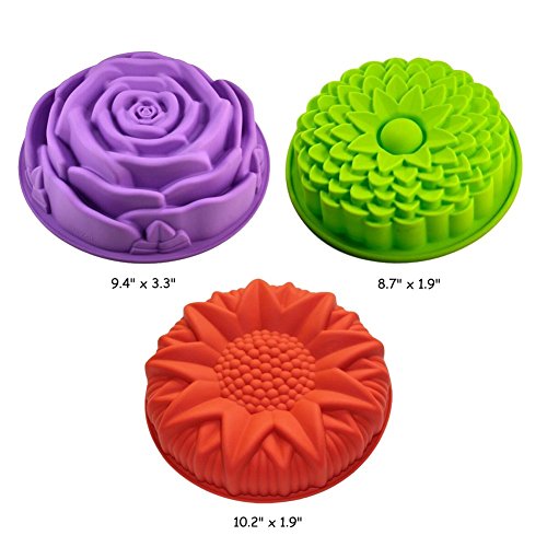 1 Sharlity+Non+Stick+Silicone+Sunflower+Chrysanthemum