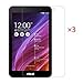 FanTEK ASUS MeMO Pad 7 ME176C ME176CX 7-Inch Screen Protector - 3 Pack Ultra Thin Crystal Clear High Definition Anti-Bubble Cover Guard