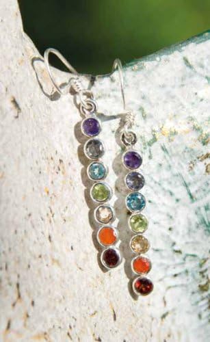 Berg Chakra Stick Drop Earrings, Sterling Silver