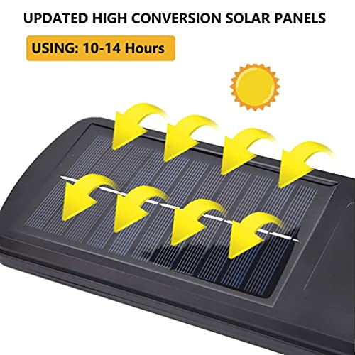 Solar Street Lights - 6000 Lumens 120 LED Motion Sensor Security Solar Flood Lights Outdoor Wall Lamp with 3 Lighting Modes for Front Door, Garden, Yard, Garage, Path (2-Pack)