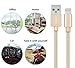 M-Better 3Pcs 3ft 6ft 10ft Nylon Braided Charging Cord, Charger Cable for iPhone 6S 6S Plus 6 SE 5S 5C 5 7 7 Plus iPad Air Mini iPod and More (Gold)