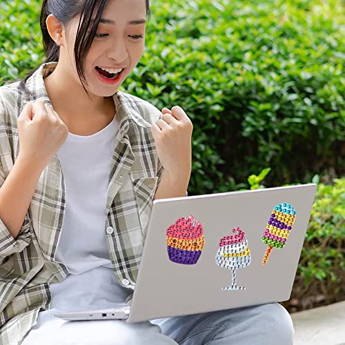 Junrife 5D Diamond Craft Kits Stickers for Kids,Gem Kids' Paint by 