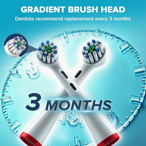 ELYCO 12 Pack Soft Toothbrush Heads Compatible with Oral-B iO, Pack of 12 with 4 Dust Caps and Coloured Rings for Electric Toothbrush Series iO 2 3 4 5 6 7 8 9 10 Series