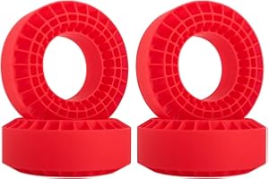 GLOBACT 1.9 Silicone Tire Inserts Fit 118-122mm 1.9" Wheel Tires Waterproof Inserts for 1/10 RC Crawler Car (4Pcs Red)