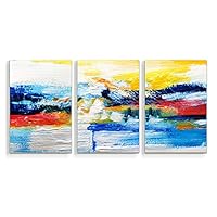3 Piece Canvas Wall Art Abstract Color Canvas Prints Home Artwork Decoration for Living Room,Bedroom - 16