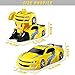 Baztoy Remote Control Car Transform Toys for 3, 4, 5+ Year Old Boys Girls One Button to Robot Deformation Driving on Wall RC Racing Vehicle 360° Rotation Stunt with LED Light for Kids Gifts