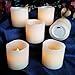 LED Lytes Battery Operated Candles SMALL Set of 6 Ivory Wax Votive Candles 2