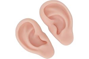 Silicone Ear Replicas for Anatomy Study, Role-Play & Professional Cosmetology Realistic Soft Silicone Ear Pair