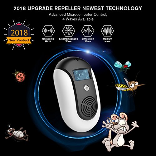 Mosquito Repellent, Electronic Ultrasonic Pest Repeller Variable Frequency Mouse Pest Repellent Effective Indoor Home Plug-in Bug Repellent Pest Control for Wasp Squirrel Roach Rodent Bedbug