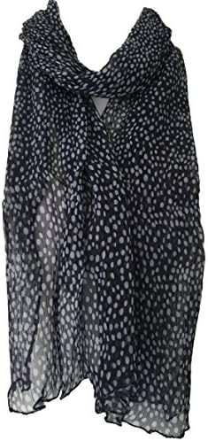 Purple Possum Polka Dot Scarf Crinkle Chiffon Style Lightweight Skinny Scarf Ladies Womens Spotty Spotted Dots Dotty Print