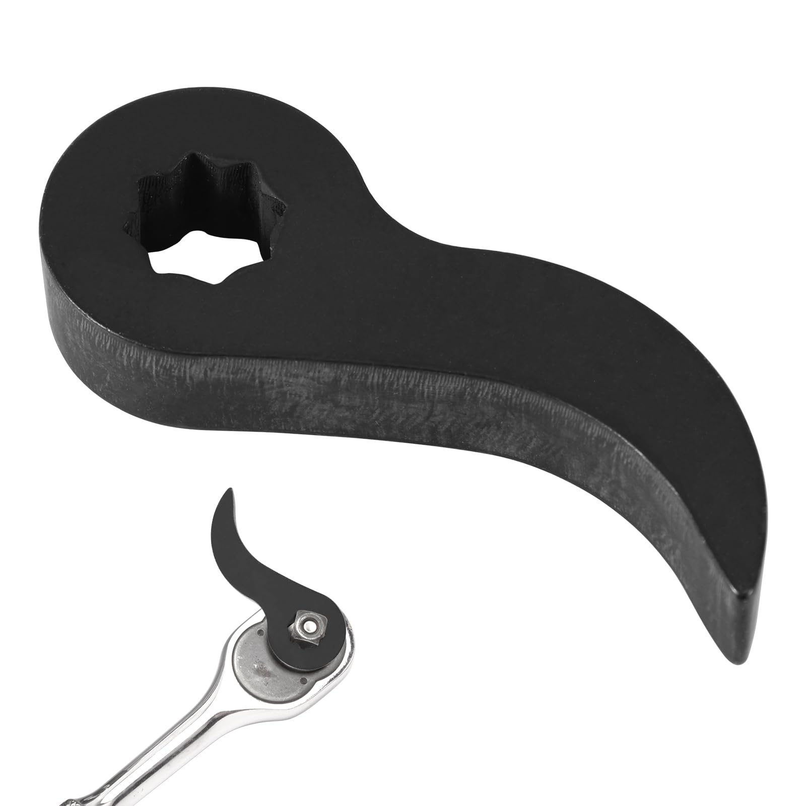 Pry Bar Wrench Adapter Head, Adjustable Head Crowbar Rolling Head Pry Bar Adapter Ratchet Pry Bar Adapter Tool for Tight Space