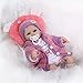 Nicery Reborn Baby Doll Soft Simulation Silicone Vinyl 18inch 45cm Lifelike Boy Girl Toy Red Pillow Eyes Open