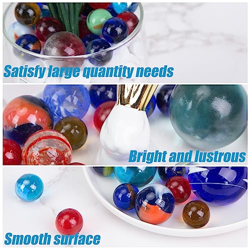 AMOR PRESENT 85PCS Space Marbles for Kids, Marbles Assorted Sizes Planet Marbles Marbles Bulk for Space Party Favor DIY Home Decor