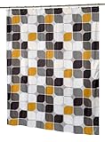 Carnation Home Fashions Metro Extra Long Printed Fabric Shower Curtain, 70-Inch by 84-Inch