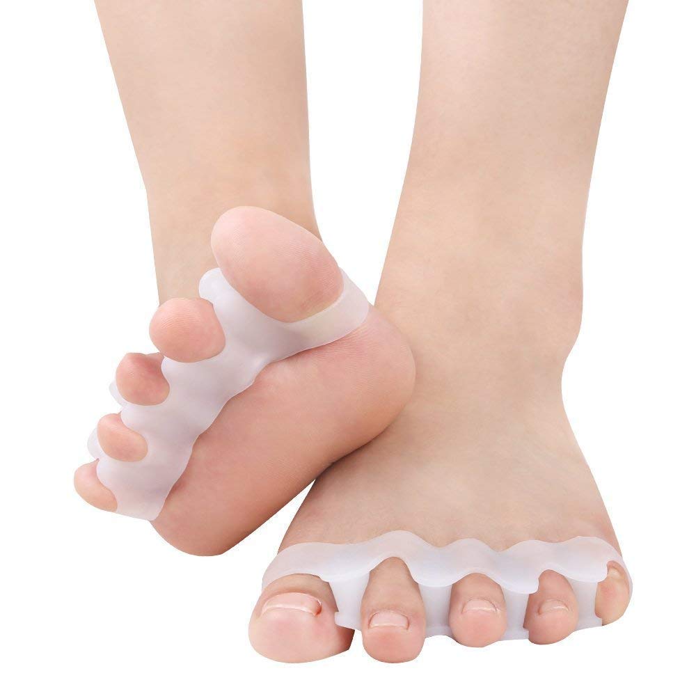 2 Pair Gel Toe Separator Toe Spacers Rubber Toe Stretchers