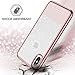 iPhone X Case Glitter , BENTOBEN Protective iPhone 10 Case Hybrid Soft TPU Hard PC Shockproof Phone Case Bling Slim iPhone Cover with Strip for Girls, Women - Rose Gold [Support Wireless Charging]