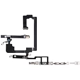 Risidamoy Power Button Flex Cable Replacement for iPhone 15 Plus | On Off Switch Control Botton Replace for iPhone 15plus Assembly with Pre-Installed Metal Bracket Holder A2847 A3093 A3094