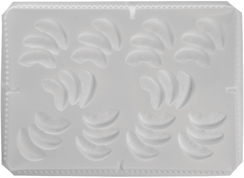 Culinary Puree White Polypropylene Peach Slice Puree Mold - 17"L x 11"W