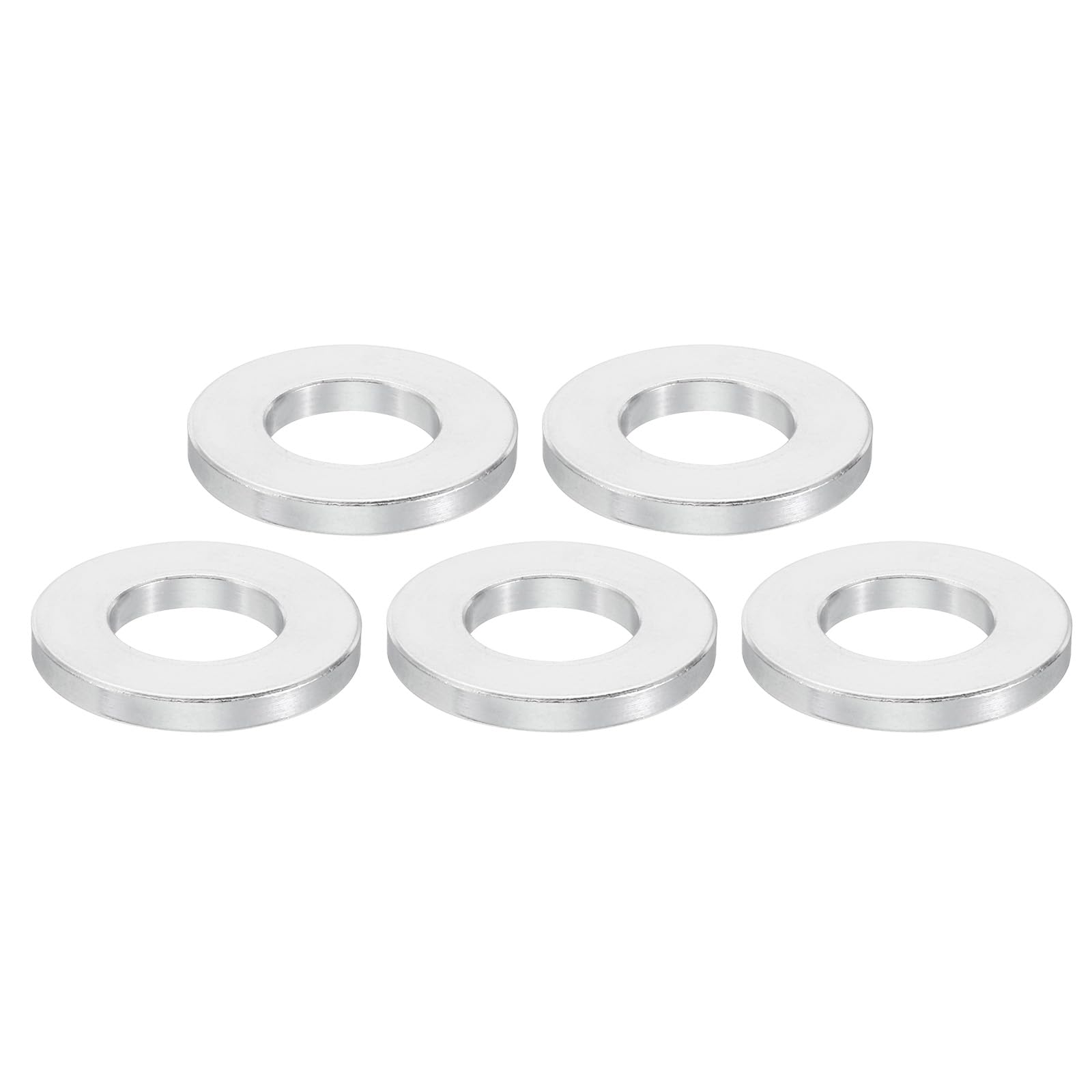 PATIKIL M12 Aluminum Spacers, 5 Pcs Metal Spacer Aluminum 12.5mm ID x 24mm OD x 3mm L Aluminum Spacer Screw Standoff Round for 1/2inch or M12 Screw Bolts