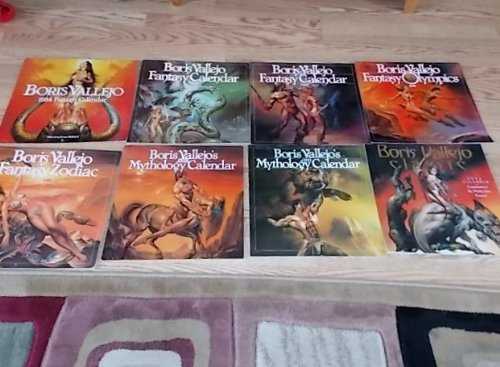8 Boris Vallego Fantasy Calendars- 1984,1985,1986,1987, 1988,1990,1991,1997, (BORIS VALLEJO FANTASY by