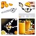Lemon Squeezer, Kmeivol Quality Stainless Steel Lime Squeezer, Heavy Duty Solid Metal Citrus Squeezer, Lemon Juicer for The Most Juice Possible, Hand Juicer, Dishwasher Safe Manual Juicers, Silver