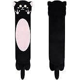 Microwavable Heating Pads for Cramps, Cute Black Cats Heating Pad Period Cramps Pain Relief for Women Girls, Stuffed Animals Moist Heat Pad for Menstrual-Washable Heat Cover