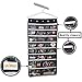 Premium Hanging Jewelry Organizer 44 Secure Zipper Pockets - Hanger & Door Hanging Hook - Stores Jewelry, Accessories, Cosmetics, Makeup & Toiletries - Durable Two Sided Foldable Storage - Saves Space