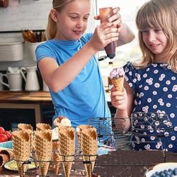 TOPZEA 2 Pack Ice Cream Cone Racks with 12