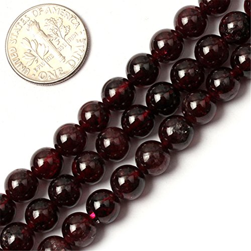 8mm round natural garnet beads strand 15 inch jewelry m…