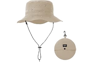 Waterproof Bucket Hat for Women Men Lightweight Sun Hat UV Protection Wide Brim Packable Rain Hats Summer Safari Hat
