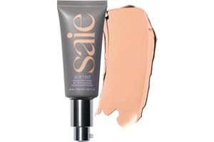 Saie Slip Tint Tinted Moisturizer with SPF 35 - Light Coverage, Glowy Skin Tint & Mineral Sunscreen for Face with Hydrating Hyaluronic Acid - Summer Makeup Essential - Shade Three + Half (1.35 oz)