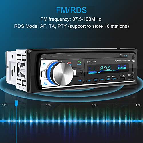 RDS Car Radio Bluetooth Handsfree, CENXINY 4 x 65W Car Stereo