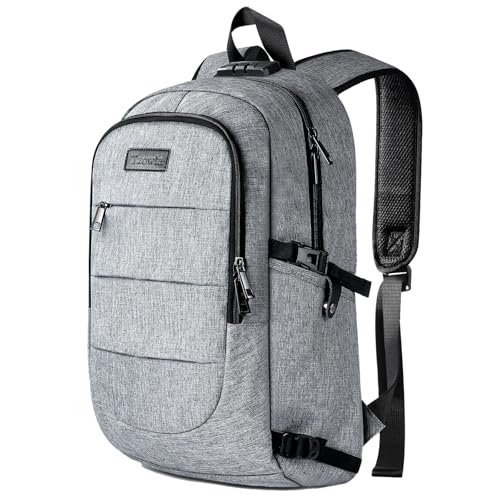 Tzowla Laptop Rucksack Herren und Damen,Reiserucksack wasserdicht Anti-Diebstahl mit USB Ladeanschluss und Schloss fur 15,6 Zoll Notebook,Schmaler Bus