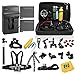 CDE© Complete Kit for GoPro Hero4 Black or silver: 2 Batteries, Charger + 30pcs accessories Kit. Outdoors Bundle for Hero 4: 2 batteries +Charger +Head & Chest Straps +Grip +Tripod +Suction Cup &More