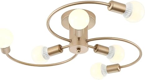 Amazon Co Jp モダンシーリングライト シンプルでモダンな照明寝室の寝室のダイニングルームの鉄の天井の照明 ランプ天井 ホーム キッチン