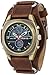 UNLISTED WATCHES Men's UL1138 City Streets Round Analog Digital Brown Biker Strap Watch