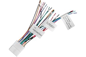 HUSUKU 20-pin Headunit/Radio Wiring Harness with Steering Wheel Switch Wires Compatible with Subaru/2007-2019 Nissan | Upgraded Version of The Metra 70-7552 | Harness Includes VSS and SWC pins