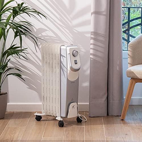 Radiador elétrico de óleo ReadyWarm 7000 Space 360. 7 módulos, baixo consumo, 1500 W, 3 níveis, armazenamento de cabos, tecnologia 360, sistema de segurança, 18 m2