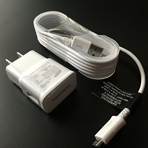 Samsung OEM Universal Micro Home Travel Charger for Samsung Galaxy S3/S4/Note 2 /Note 4 /Note Edge and Other Smartphones -2.0Amp with 5FT Micro USB + USB Winder (Made in Vietnam)