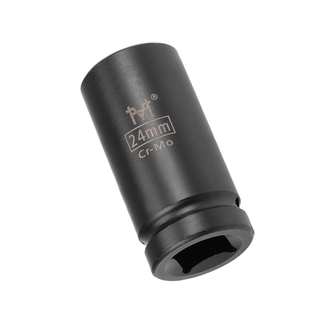 MACHSWON 3/4 Inch Drive - 24mm Deep Impact Socket with 6 Point Design, Heat-Treated Cr-V Steel 78mm Length, Metric Sizes